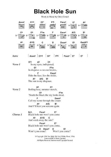  Black Hole Sun; Una canción que evoca melancolía gótica y riffs de guitarra poderosos